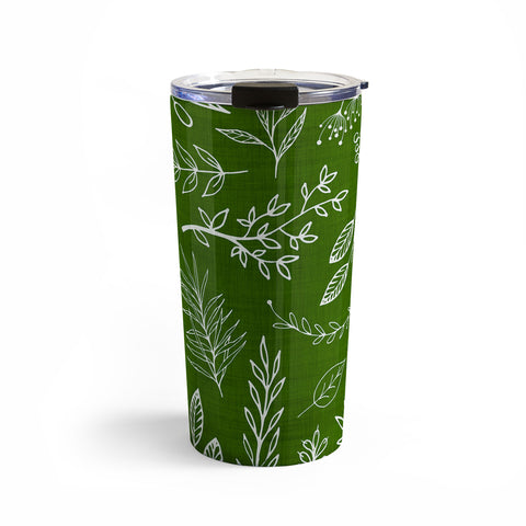 Modern Tropical Emerald Forest Botanical Travel Mug