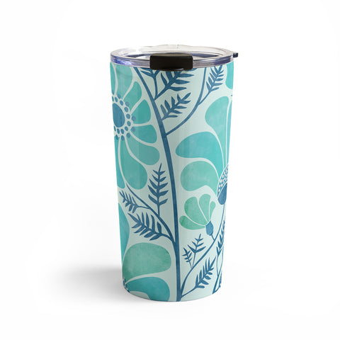 Modern Tropical Himalayan Blue Poppies II Travel Mug