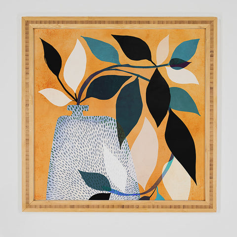 Modern Tropical Ivy in the Courtyard Framed Wall Art