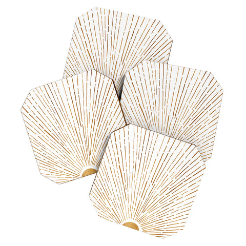 Modern Tropical Let The Sunshine In Coaster Set