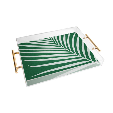 Modern Tropical Minimalist Palm Leaf Acrylic Tray