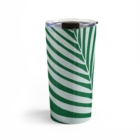 Modern Tropical Minimalist Palm Leaf Travel Mug