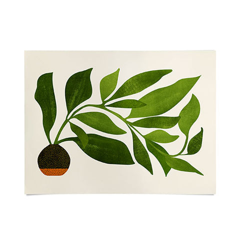 Modern Tropical The Wanderer House Plant Illustration Poster