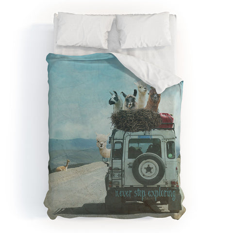 Monika Strigel 1P ALPACA LAMA WANDERLUST Duvet Cover