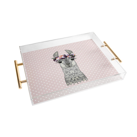 Monika Strigel 1P FLOWER GIRL ALPACA BLUSH Acrylic Tray