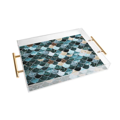 Monika Strigel 1P REALLY MERMAID GOLD TEAL Acrylic Tray