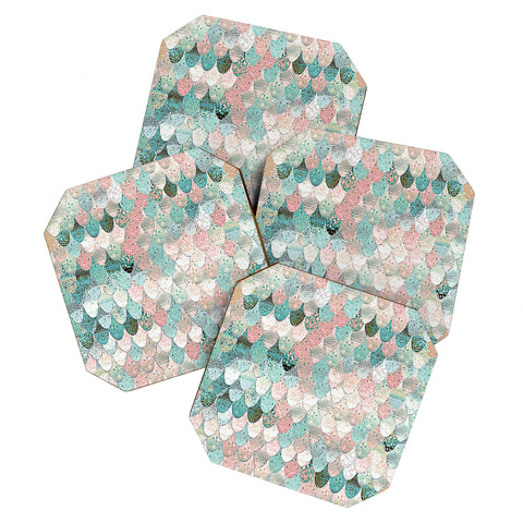 Monika Strigel 1P SUMMER MERMAID MIDCENTURY Coaster Set