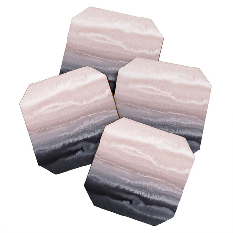 Monika Strigel 1P WITHIN THE TIDES BLACK SAND Coaster Set