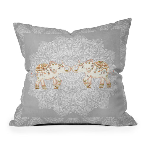 Monika Strigel ALHAMBRA ELEPHANT GREY Outdoor Throw Pillow