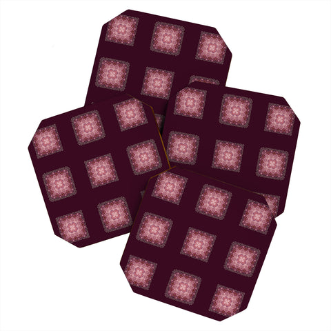 Monika Strigel AZIZA RED II Coaster Set