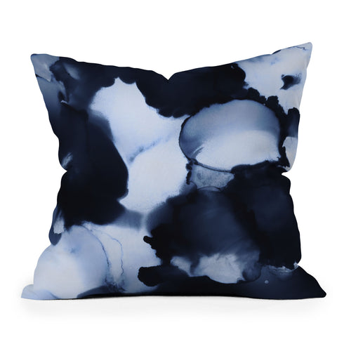 Monika Strigel BLUE INK 22 Outdoor Throw Pillow