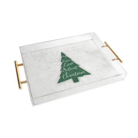 Monika Strigel FARMHOUSE CHRISTMAS TREE GREEN Acrylic Tray