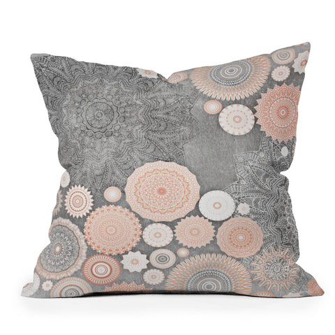 Monika Strigel FESTIVAL FLOW BLUSH Outdoor Throw Pillow