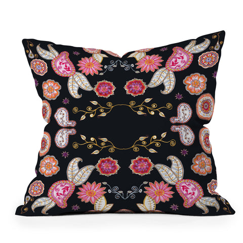 Monika Strigel FLOWER CHILD PINK Outdoor Throw Pillow