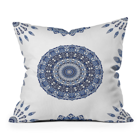 Monika Strigel Greek Blue Sunshine Outdoor Throw Pillow