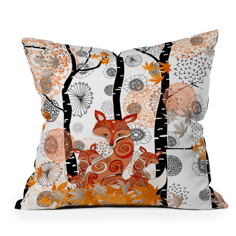 Monika Strigel Hello Foxy Outdoor Throw Pillow