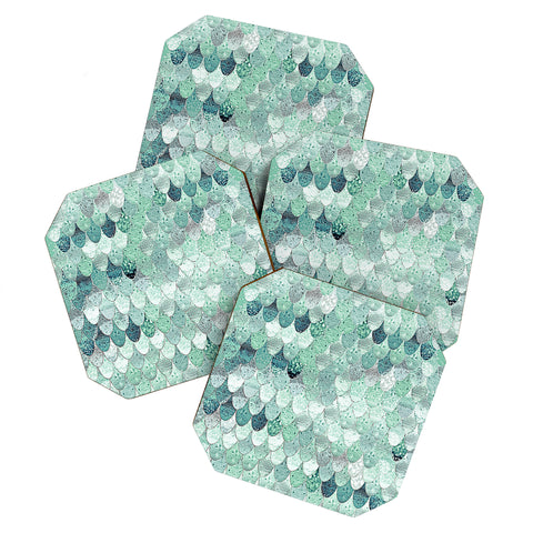 Monika Strigel LILY MINT MERMAID Coaster Set