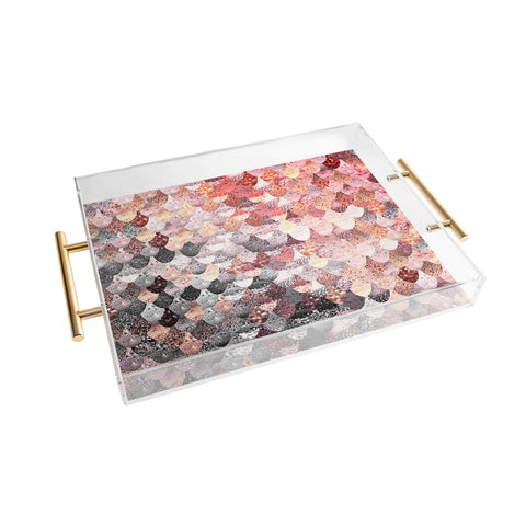 Monika Strigel LILY ROSE MERMAID SILVER Acrylic Tray