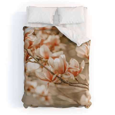 Monika Strigel MAGNOLIA PEACH BLOSSOM TREE Duvet Cover