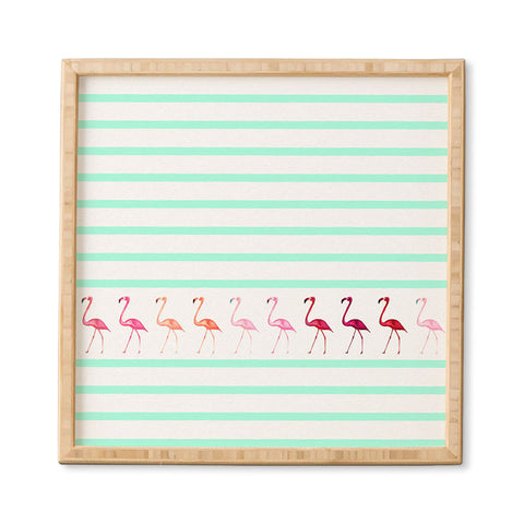 Monika Strigel Mini Flamingo Walk Framed Wall Art