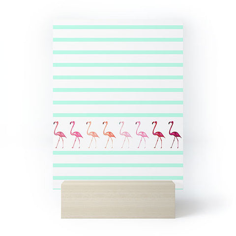 Monika Strigel Mini Flamingo Walk Mini Art Print