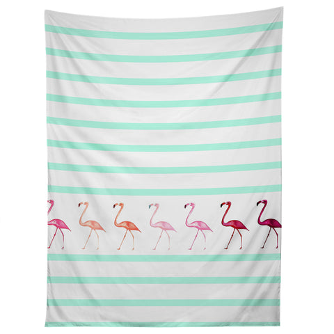 Monika Strigel Mini Flamingo Walk Tapestry