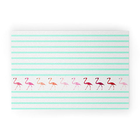 Monika Strigel Mini Flamingo Walk Welcome Mat
