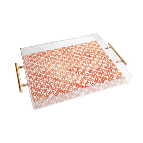 Monika Strigel MOROCCAN DIAMOND ANISSA ORANGE Acrylic Tray