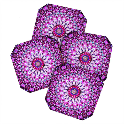 Monika Strigel Pink Arabesque Coaster Set