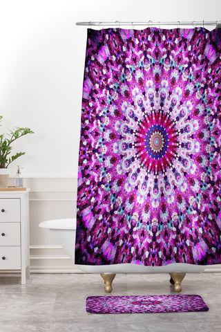 Monika Strigel Pink Arabesque Shower Curtain And Mat