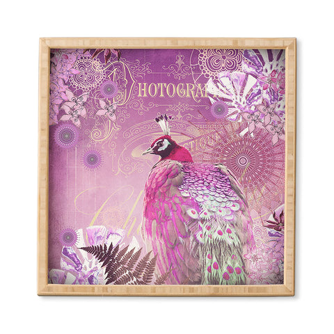 Monika Strigel Pink Peacock Framed Wall Art