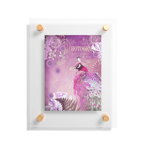 Monika Strigel Pink Peacock Floating Acrylic Print