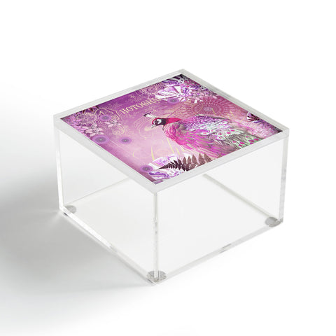Monika Strigel Pink Peacock Acrylic Box
