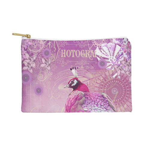 Monika Strigel Pink Peacock Pouch