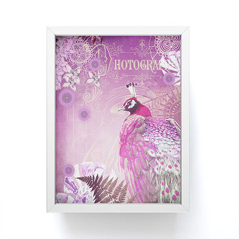 Monika Strigel Pink Peacock Framed Mini Art Print