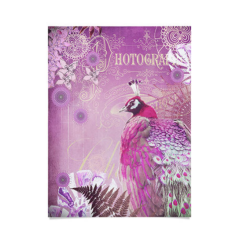 Monika Strigel Pink Peacock Poster