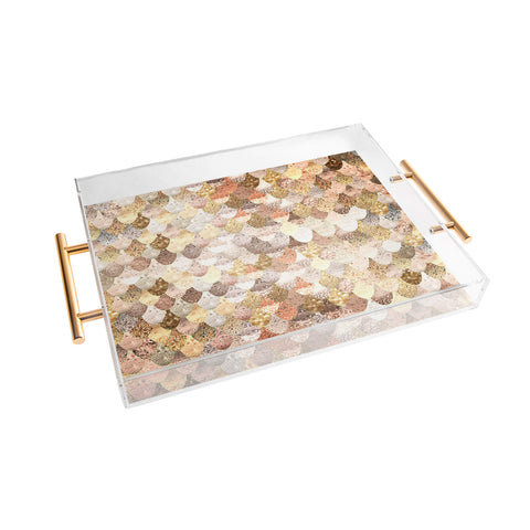 Monika Strigel Really Mermaid Gold Acrylic Tray