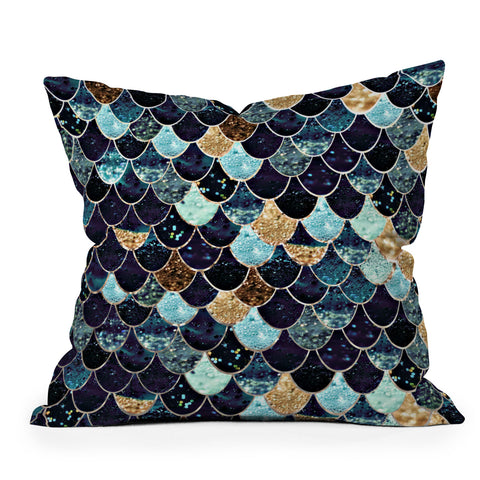Monika Strigel REALLY MERMAID MYSTIC BLUE Outdoor Throw Pillow