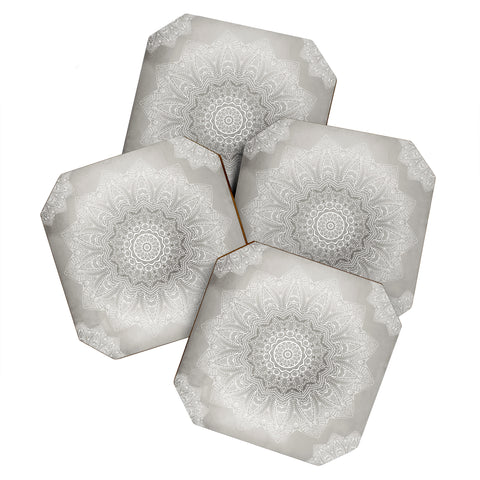 Monika Strigel SERENDIPITY LIGHT GREY Coaster Set