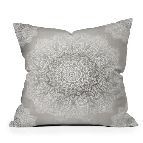 Monika Strigel SERENDIPITY LIGHT GREY Outdoor Throw Pillow