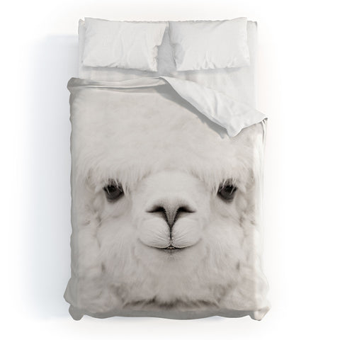 Monika Strigel SMILING ALPACA by MS Duvet Cover