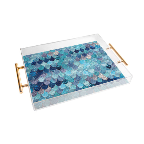 Monika Strigel SUMMER MERMAID BLUE AND TEAL Acrylic Tray