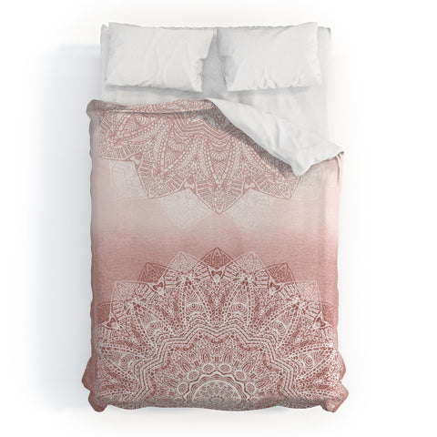 Monika Strigel THERE GOES THE FEAR ROSE BLUSH Duvet Cover