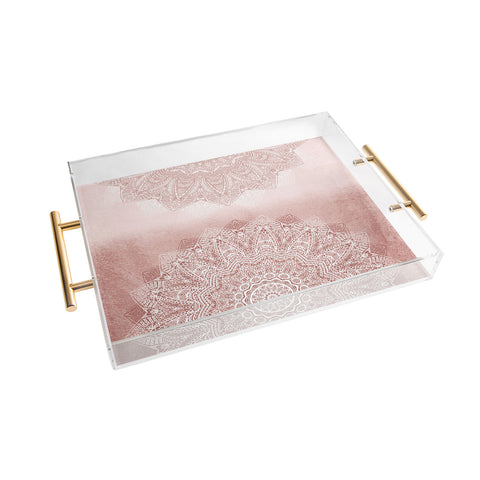 Monika Strigel THERE GOES THE FEAR ROSE BLUSH Acrylic Tray