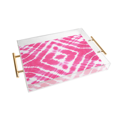 Monika Strigel WAKE UP CALL HOTPINK Acrylic Tray