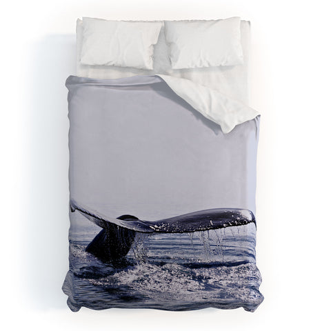 Monika Strigel WHALE SONG THE DEEP DIVE BLUE Duvet Cover