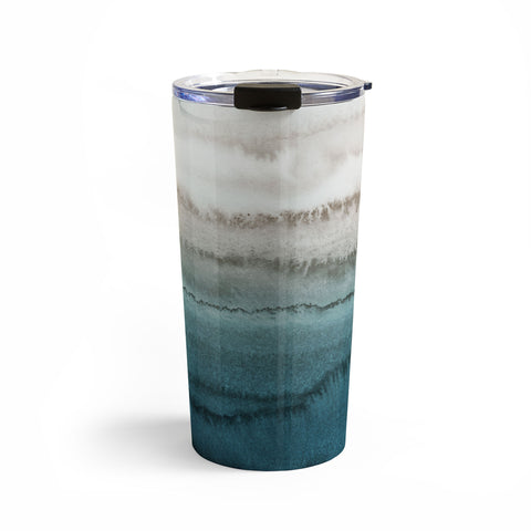 Monika Strigel WITHIN THE TIDES CRASHING WAVES TEAL Travel Mug
