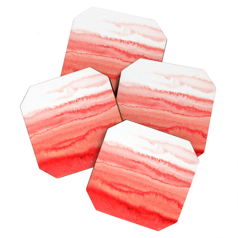 Monika Strigel WITHIN THE TIDES PEACH ECHO Coaster Set