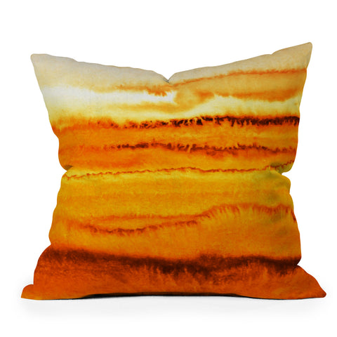 Monika Strigel WITHIN THE TIDES TURMERIK POWDER Outdoor Throw Pillow