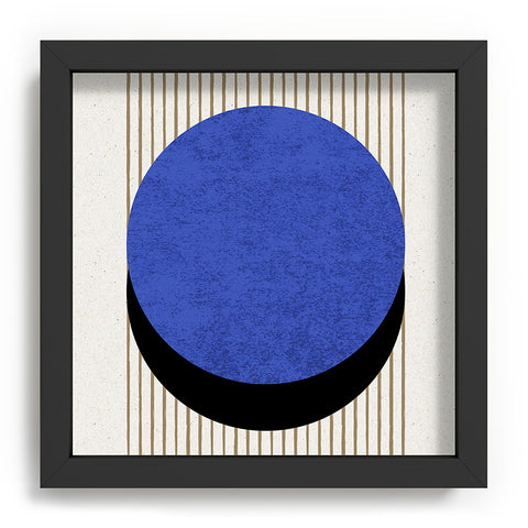 MoonlightPrint Circle Blue Stripes Recessed Framing Square